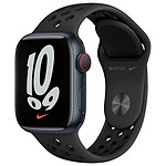 Apple Watch Nike Series 7 Aluminium (Minuit - Bracelet Sport Anthracite / Noir) - Cellular - 41 mm