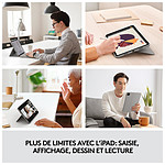 Accessoires tablette tactile Logitech Combo Touch (iPad Pro 11") - Sable - Autre vue