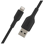Câble USB Belkin Câble USB-A vers Lightning MFI renforcé (noir) - 3 m - Autre vue