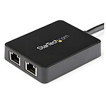 Câble RJ45 StarTech.com Adaptateur réseau USB 3.0 vers 2 ports Gigabit Ethernet 10/100/1000 Mbps - Autre vue