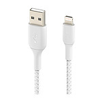 Câble USB Belkin Câble USB-A vers Lightning MFI renforcé (blanc) - 15 cm - Autre vue