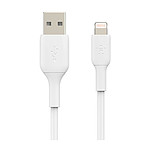 Câble USB Belkin Câble USB-A vers Lightning MFI (blanc) - 15 cm - Autre vue