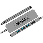 Adaptateurs et câbles Akashi HUB 5 EN 1 - USB TYPE-C - Autre vue