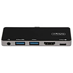 Câble USB StarTech.com Adaptateur multiport USB-C vers HDMI 4K 60 Hz, Hub 3 ports USB 3.0, Audio et Power Delivery 100W - Autre vue