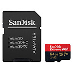 SanDisk Extreme PRO microSDXC UHS-I U3  64 Go + Adaptateur SD