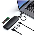 Câble USB SATECHI Adaptateur USB-C Hybrid multiport - Noir - Autre vue