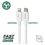 Câble USB Akashi Câble Eco USB-C vers Lightning Blanc - 1 m - Autre vue