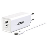 Akashi Chargeur Secteur 83W - USB-C + USB-A (Macbook, PC, Laptop ...)