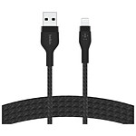 Câble USB Belkin Boost Charge Pro Flex Câble silicone tressé USB-A vers Lightning (noir) - 2 m - Autre vue