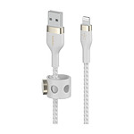 Belkin Boost Charge Pro Flex Câble silicone tressé USB-A vers Lightning (blanc) - 1 m