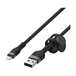 Câble USB Belkin Boost Charge Pro Flex Câble silicone tressé USB-A vers Lightning (noir) - 1 m - Autre vue