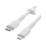Câble USB Belkin Boost Charge Flex Câble silicone USB-C vers Lightning (blanc) - 3 m - Autre vue
