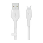 Câble USB Belkin Boost Charge Flex Câble silicone USB-A vers Lightning (blanc) - 2 m - Autre vue