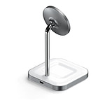 Chargeur SATECHI Stand de Charge sans fil 2-en-1 en 7.5W pour iPhone 12/13 - Gris - Autre vue