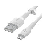 Câble USB Belkin Boost Charge Flex Câble silicone USB-A vers Lightning (blanc) - 1 m - Autre vue