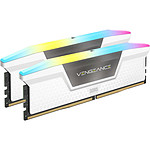 Mémoire Corsair Vengeance RGB White - 2 x 16 Go (32 Go) - DDR5 5200 MHz - CL40 - Autre vue
