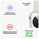 Montre connectée Apple Watch SE GPS + Cellular (2022) (Silver Aluminium - Bracelet Sport White) - Cellular - 40 mm - Autre vue