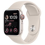 Apple Watch SE GPS + Cellular (2022) (Starlight Aluminium - Bracelet Sport Starlight) - Cellular - 44 mm