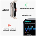 Montre connectée Apple Watch Series 8 GPS + Cellular - Aluminium Inoxydable Minuit - Sport Band - 45 mm - Autre vue