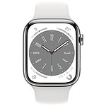 Montre connectée Apple Watch Series 8 GPS + Cellular - Aluminium Silver - Sport Band - 45 mm  - Autre vue