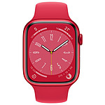 Montre connectée Apple Watch Series 8 GPS + Cellular - Aluminum (PRODUCT)RED Rouge - Sport Band - 45 mm - Autre vue