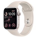 Apple Watch SE GPS (2022) (Starlight Aluminium - Bracelet Sport Starlight) - 44 mm