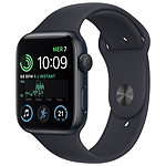 Apple Watch SE GPS (2022) (Midnight Aluminium - Bracelet Sport Midnight) - 44 mm