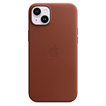 Apple Coque en cuir avec MagSafe pour iPhone 14 Plus - Terre de Sienne