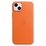 Apple Coque en cuir avec MagSafe pour iPhone 14 Plus - Orange