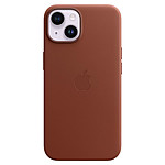 Apple Coque en cuir avec MagSafe pour iPhone 14 - Terre de Sienne