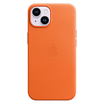 Apple Coque en cuir avec MagSafe pour iPhone 14 - Orange 