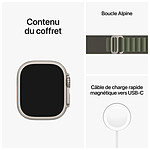 Montre connectée Apple Watch Ultra GPS + Cellular Titanium - Green Alpine Loop - 49 mm - M - Autre vue