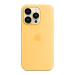 Apple Coque en silicone avec MagSafe pour iPhone 14 Pro - Soleil pâle