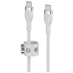 Belkin Boost Charge Pro Flex Câble silicone tressé USB-C vers USB-C (blanc) - 2 m
