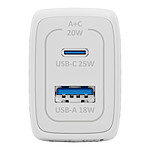 Chargeur INOVU Chargeur Secteur 25W  2 en 1 (USB-A + 1 x USB-C) Power Delivery - Autre vue