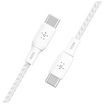 Câble USB Belkin Câble USB-C vers USB-C 100W renforcé (blanc) - 2 m - Autre vue
