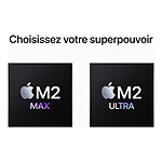 Mac et iMac Apple Mac Studio M2 Ultra SSD 4 To / Ram 128 Go - GPU 76 coeurs (MQH63FN/A-128GB-4TB) - Autre vue