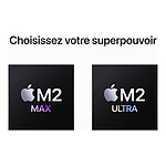 Mac et iMac Apple Mac Studio M2 Ultra SSD 1 To / Ram 128 Go - GPU 60 coeurs (MQH63FN/A-128GB) - Autre vue