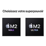 Mac et iMac Apple Mac Studio M2 Ultra SSD 2 To / Ram 128 Go - GPU 76 coeurs (MQH63FN/A-GPU76-128GB-2TB) - Autre vue