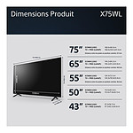 TV Sony KD-55X75WL - TV 4K UHD HDR - 139 cm - Autre vue