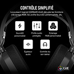 Casque micro Corsair HS80 Max Wireless - Noir - Autre vue