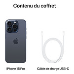 Smartphone reconditionné Apple iPhone 15 Pro (Titane bleu) - 128 Go · Reconditionné - Autre vue