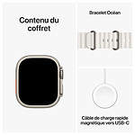 Montre connectée Apple Watch Ultra 2 GPS + Cellular - Titanium Case - Blanc Ocean Band - 49 mm - M - Autre vue