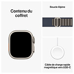 Montre connectée Apple Watch Ultra 2 GPS + Cellular - Titanium Case - Blue Alpine Loop - 49 mm - S - Autre vue