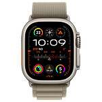 Montre connectée Apple Watch Ultra 2 GPS + Cellular - Titanium Case - Olive Alpine Loop - 49 mm - L - Autre vue