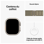Montre connectée Apple Watch Ultra 2 GPS + Cellular - Titanium Case - Olive Alpine Loop - 49 mm - S - Autre vue