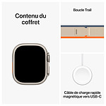 Montre connectée Apple Watch Ultra 2 GPS + Cellular - Titanium Case - Orange/Beige Trail Loop - 49 mm - S/M - Autre vue