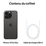 Smartphone Apple iPhone 15 Pro Max (Titane noir) - 256 Go - Autre vue