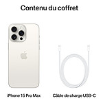 Smartphone Apple iPhone 15 Pro Max (Titane blanc) - 256 Go - Autre vue