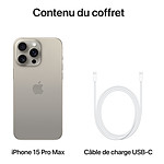 Smartphone Apple iPhone 15 Pro Max (Titane naturel) - 256 Go - Autre vue
